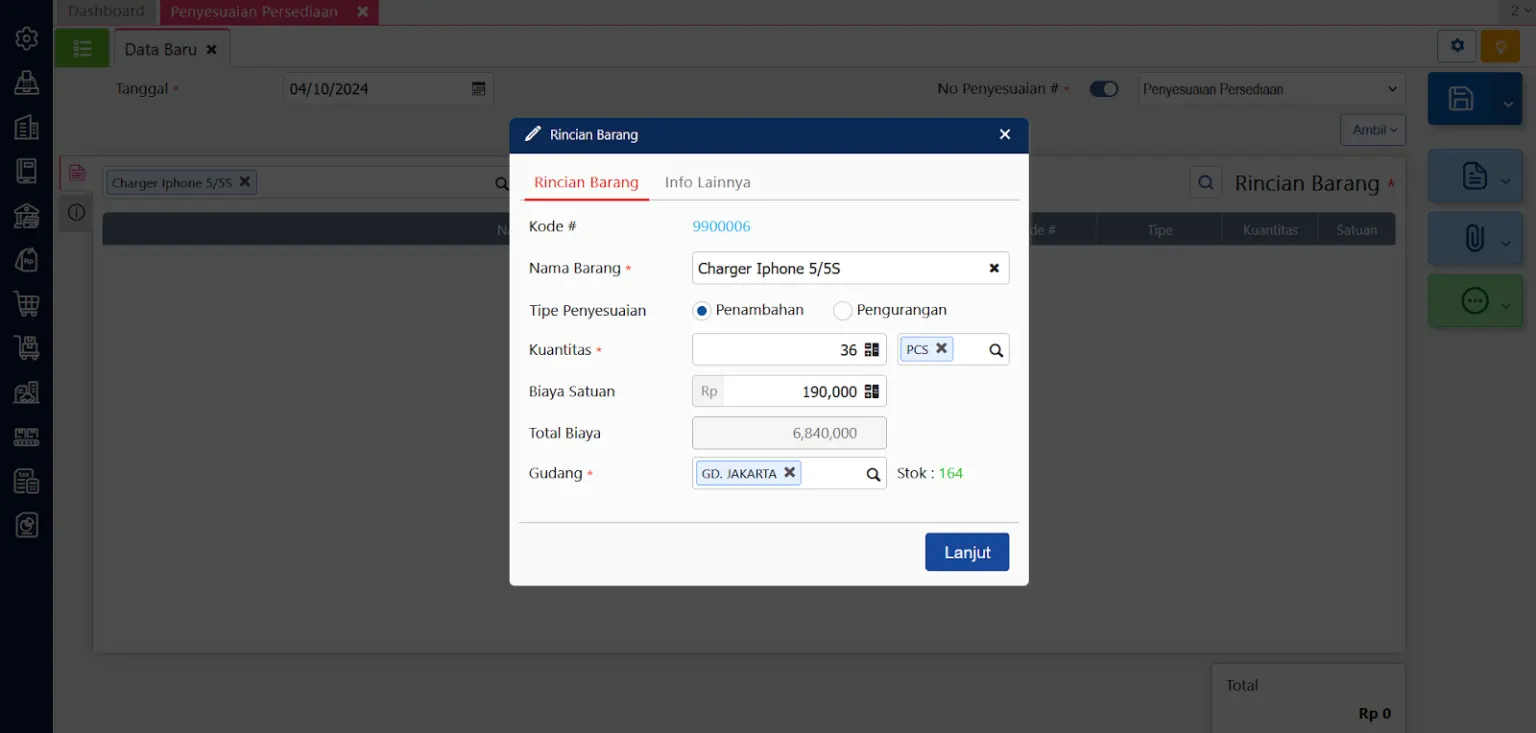membuat penyesuaian persediaan